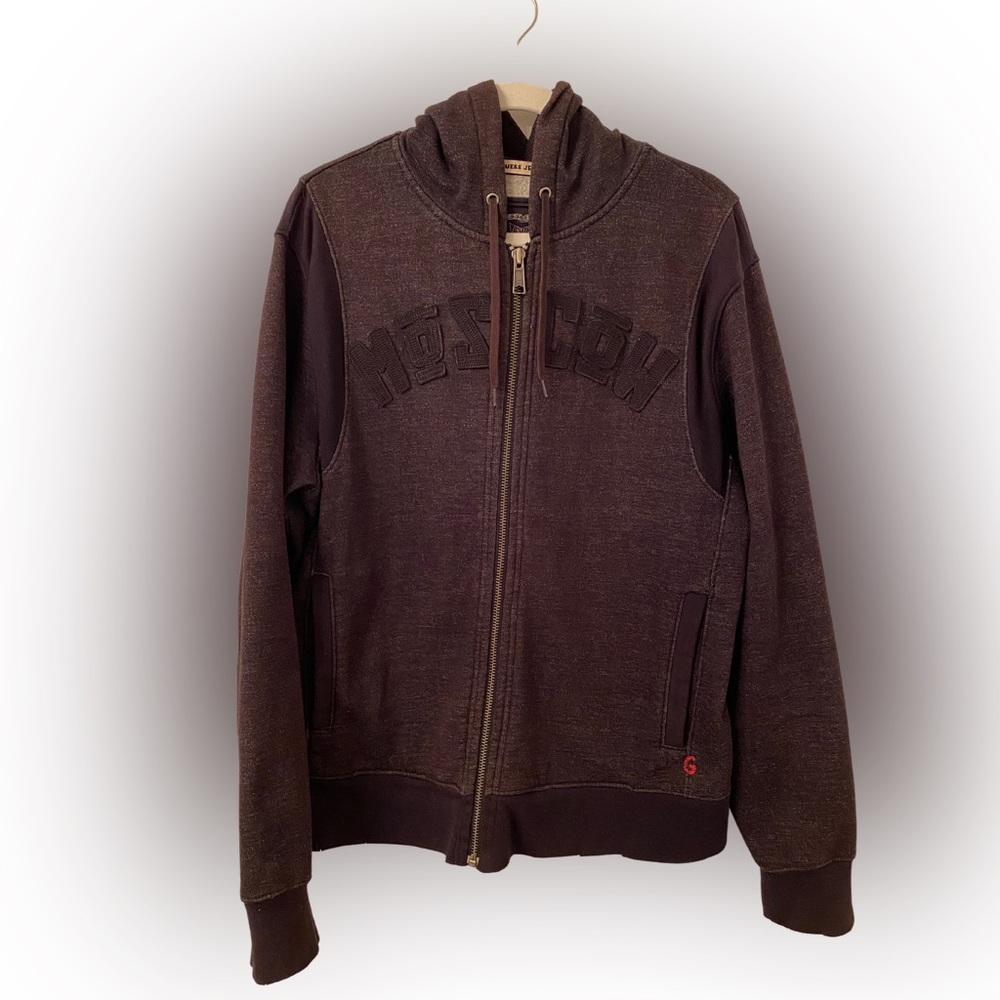 Vintage Guess Dark Gray Zip-Up Jacket GUESS JEANS 1981 Adult Size L